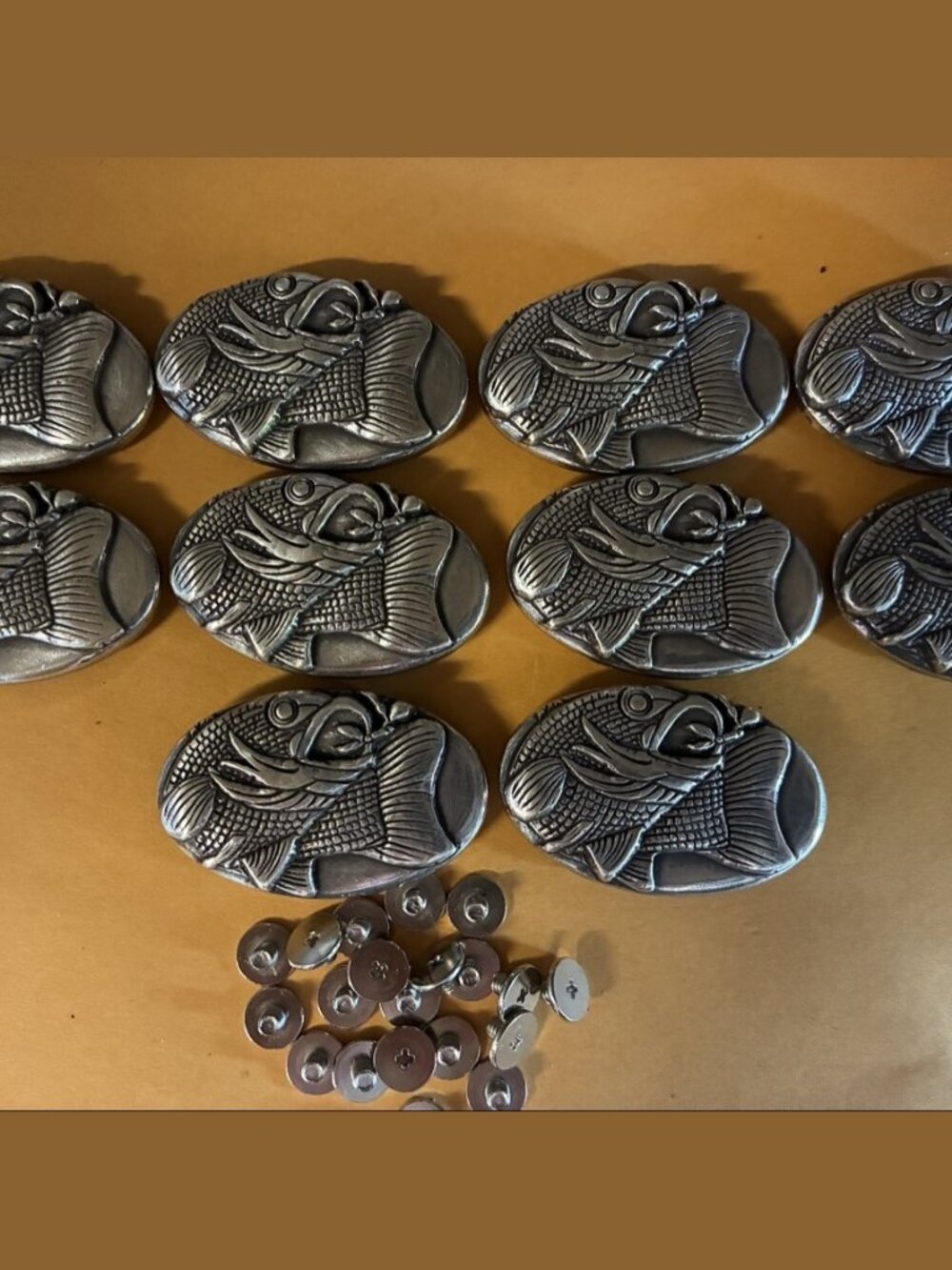 Largemouth Bass Conchos Lot 10 Screws 1.5 Inch New